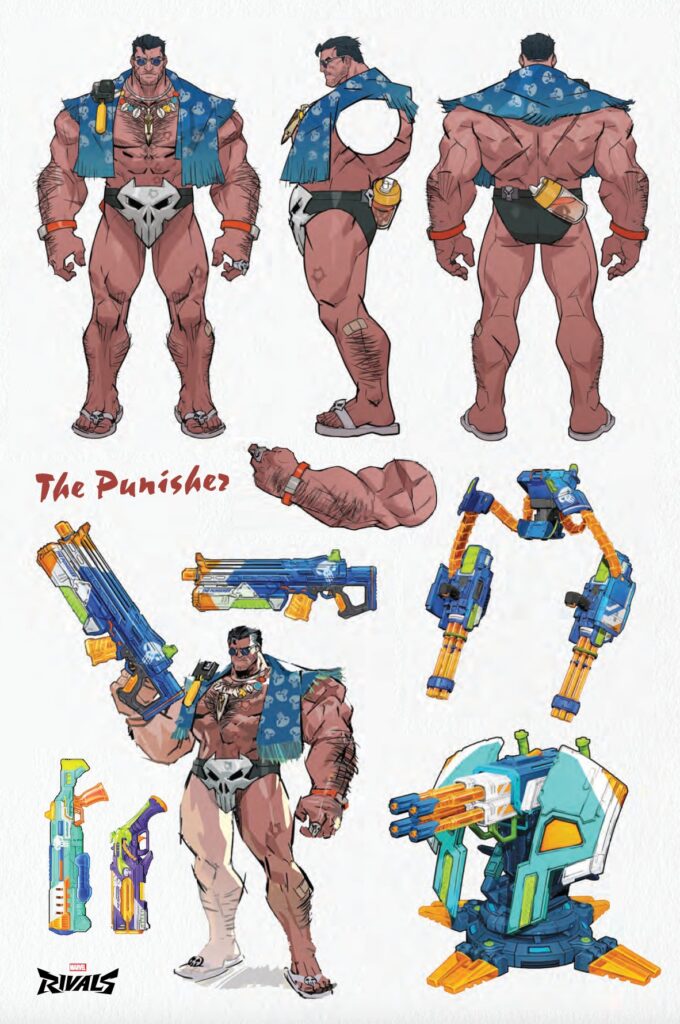 The Punisher Swimsuit costume design