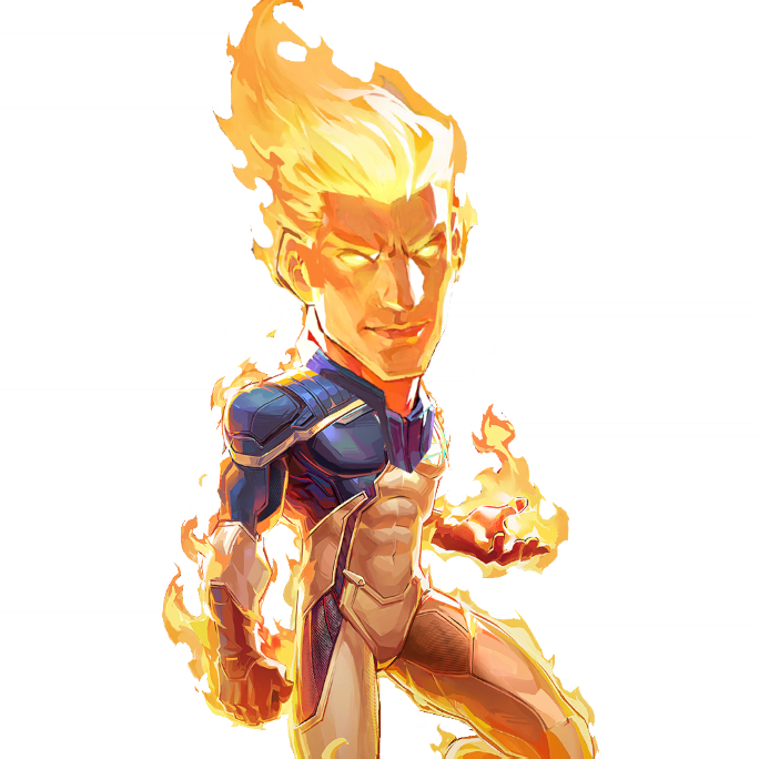 Human Torch Big Head